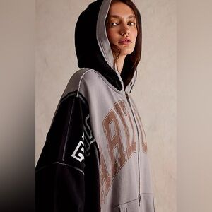 NWOT FREE PEOPLE WE THE FREE- RETRO REMADE HOODIE JACKET | XS/S